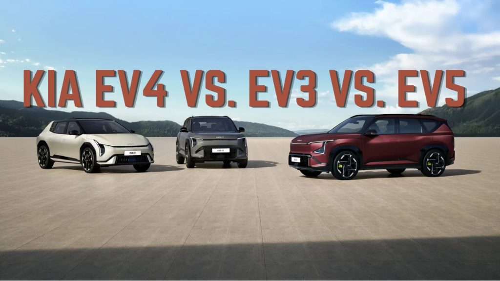 Kia EV3 vs Kia EV4 vs Kia EV5